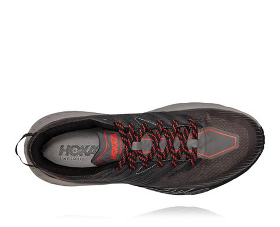 Tenis Hoka One One Trail Hombre Negros - Speedgoat 4 - UZKW24681